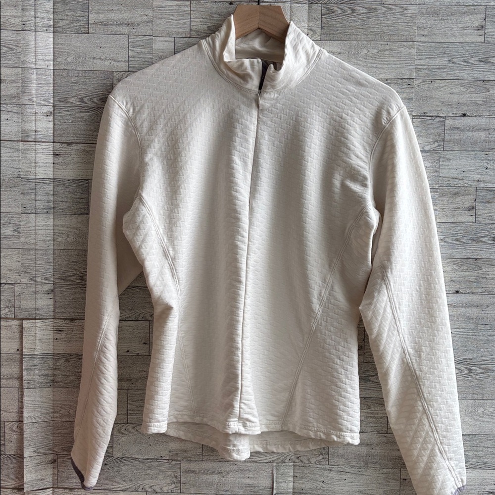 Alpine Design Jacket Base Layer White Cream outdoors sweatshirt medium skiing‎
